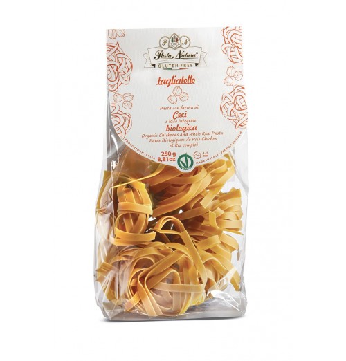TAGLIATELLE WITH CHICKPEAS AND BROWN RICE ORGANIC PASTA NATURE